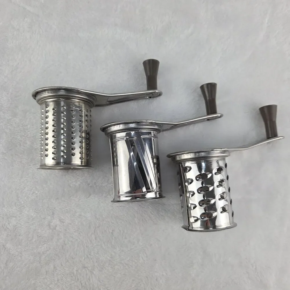 Vintage Moulinex Mouli-Grater No. 454 Rotary Grater Complete w/ Box 3 Drums